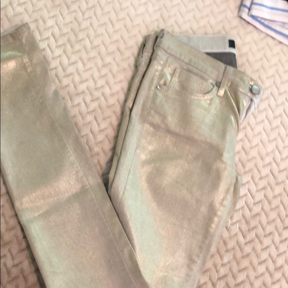 Silver skinny jeans